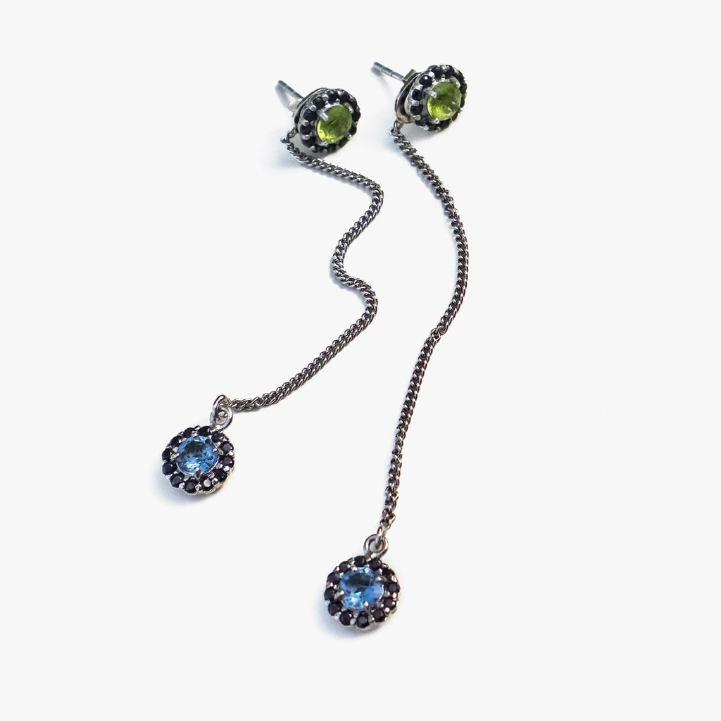 BLUE AND GREEN EARRING