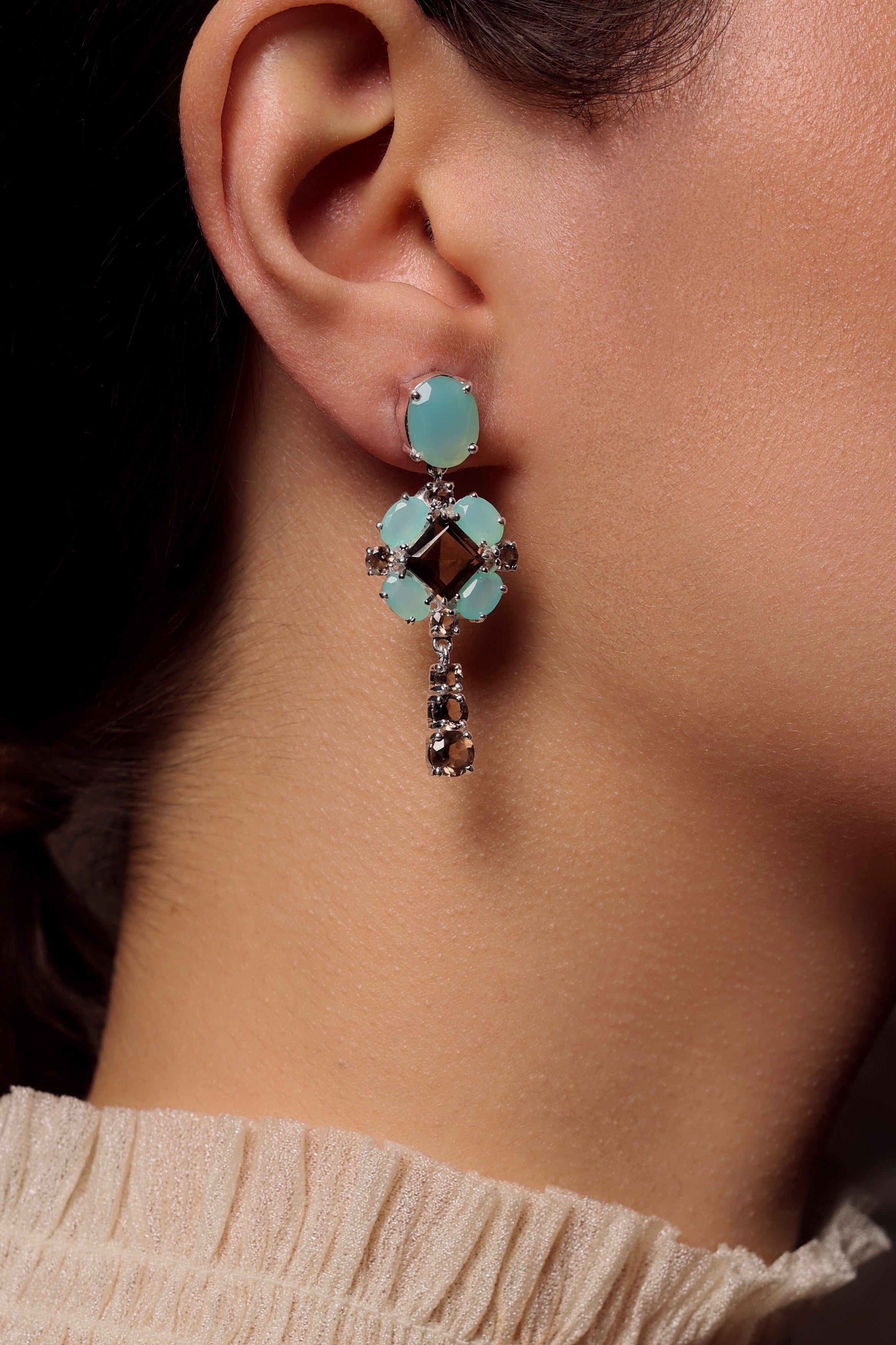 BLUE MIST QUEEN EARRINGS