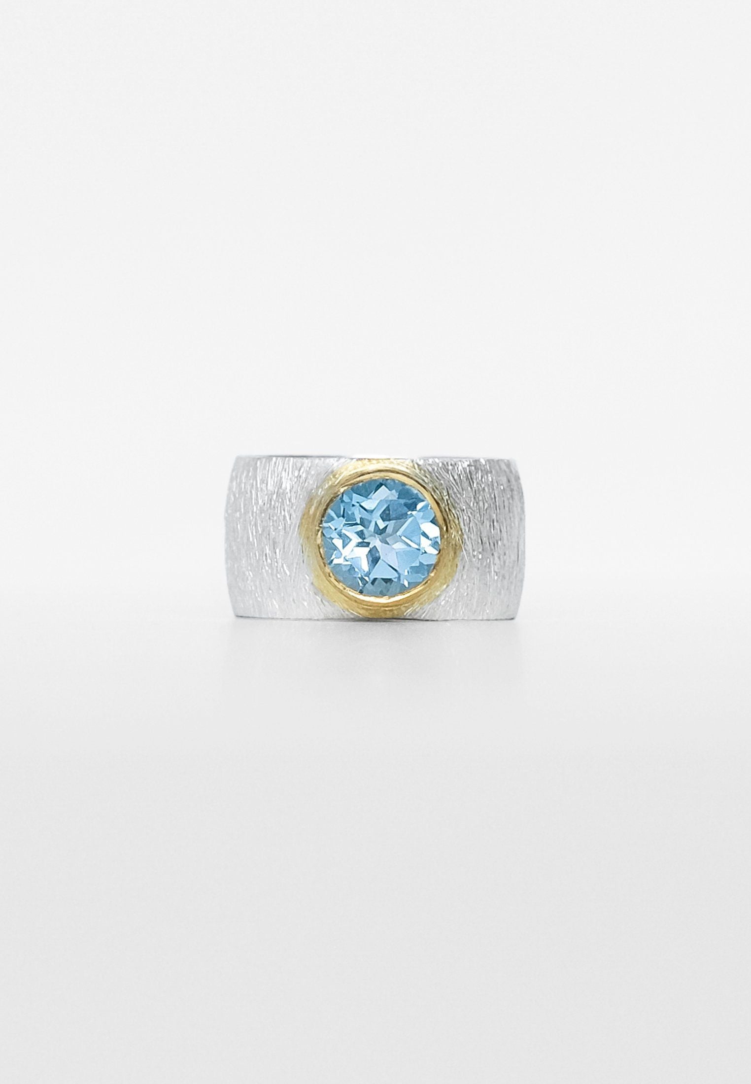 BLUE TOPAZ DOUBLE RING