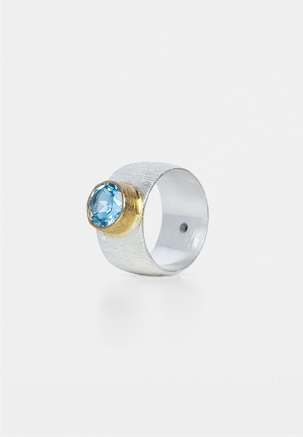 BLUE TOPAZ DOUBLE RING