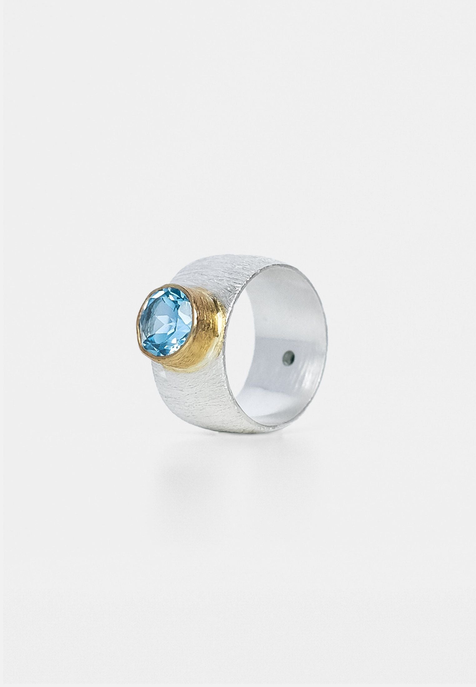 BLUE TOPAZ DOUBLE RING