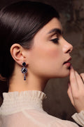 DARK BLUE QUEEN EARRINGS