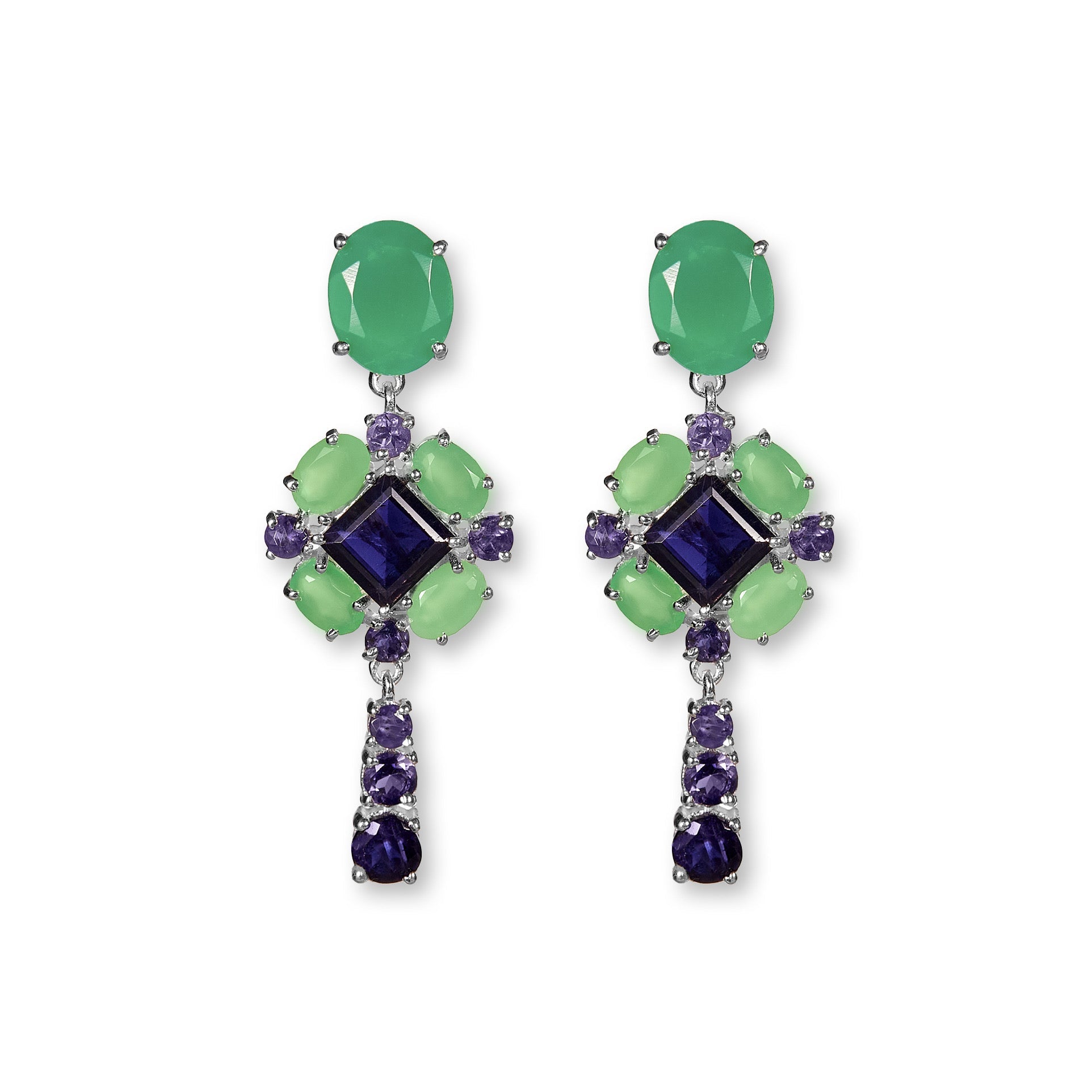 GREEN MIST QUEEN EARRINGS