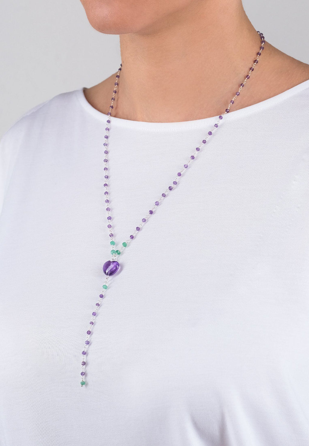 LAVENDER HEART CHAIN