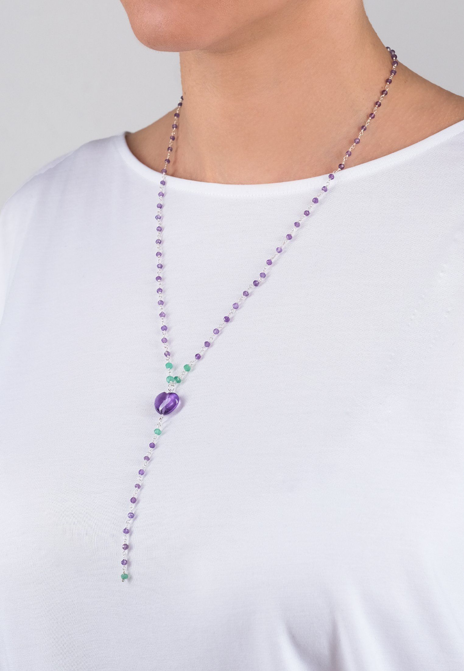 LAVENDER HEART CHAIN