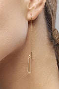 LEMON QUARTZ DROPS LONG EARRINGS GOLD