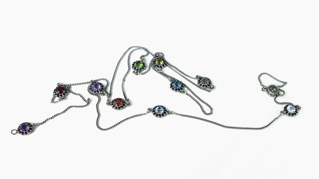 LONG BLACK FLOWER NECKLACE