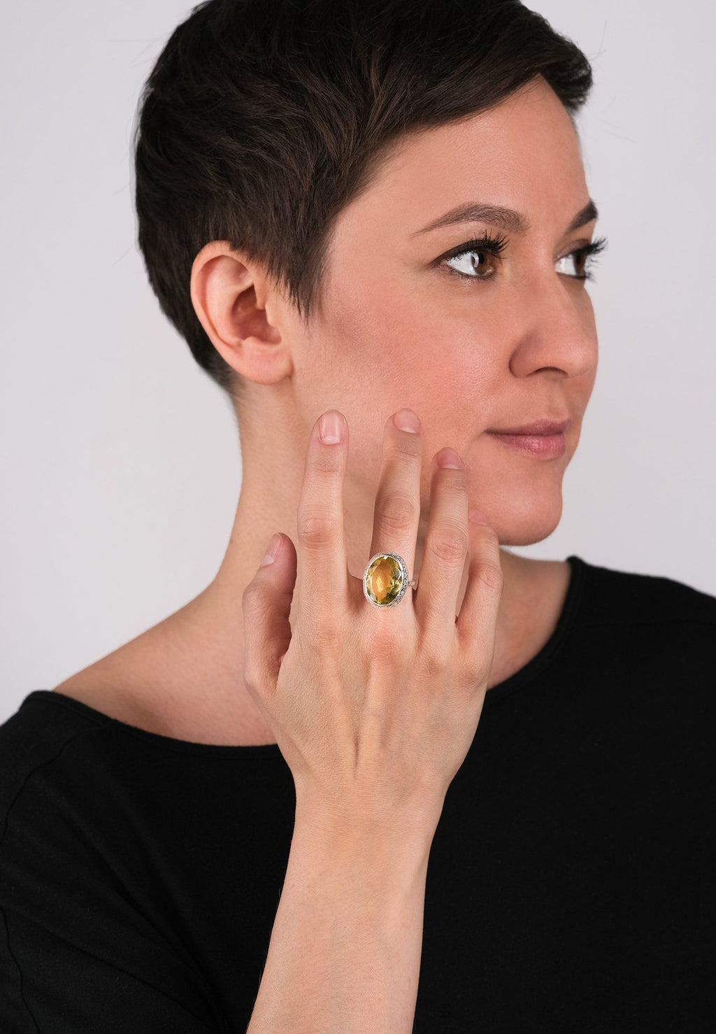 OVAL RING CITRIN