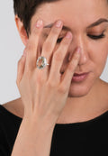 OVAL RING GREEN AMETHYST