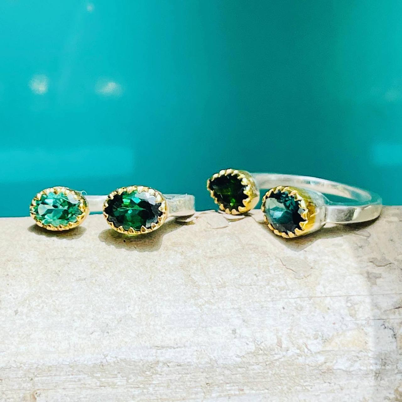 TURMALIN DUET GOLD RING